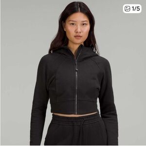 Lululemon Scuba Full-Zip Cropped Hoodie Black